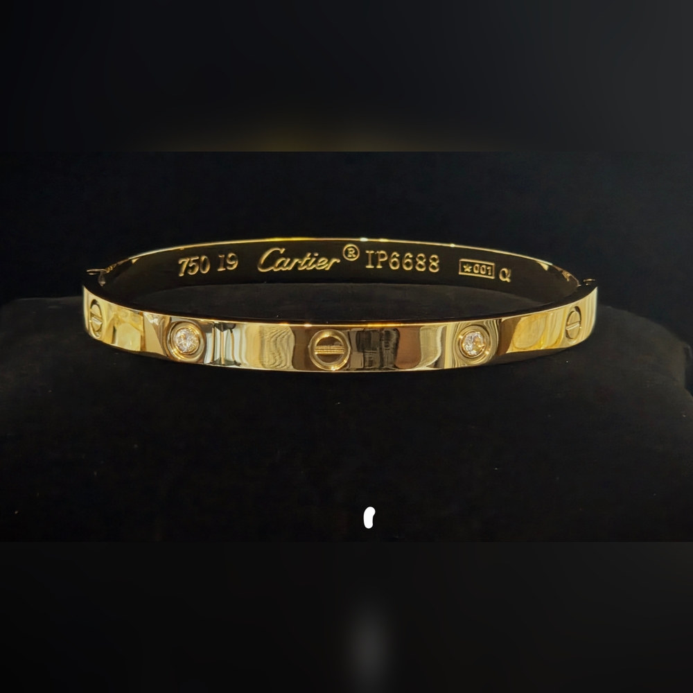 Gold Love Bracelet with Diamond Accents